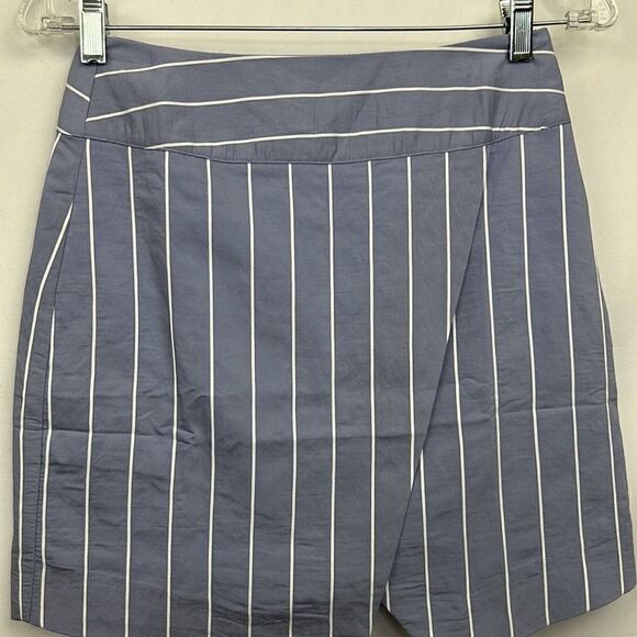 EVIDNT Asymmetrical Mini Skirt, Sky Stripe, XS NWT - Picture 2 of 12